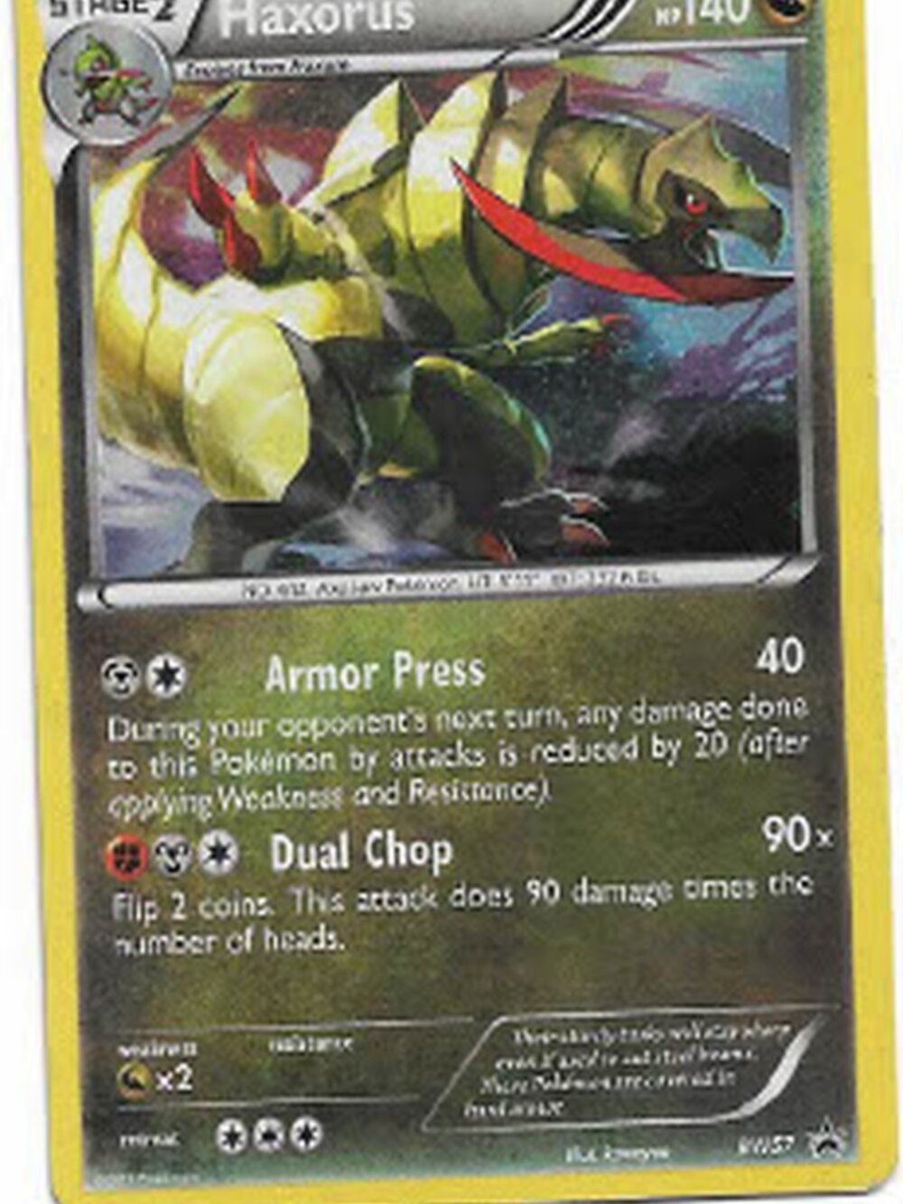 Pokemon Haxorus BW57 BW Promo Holo LP